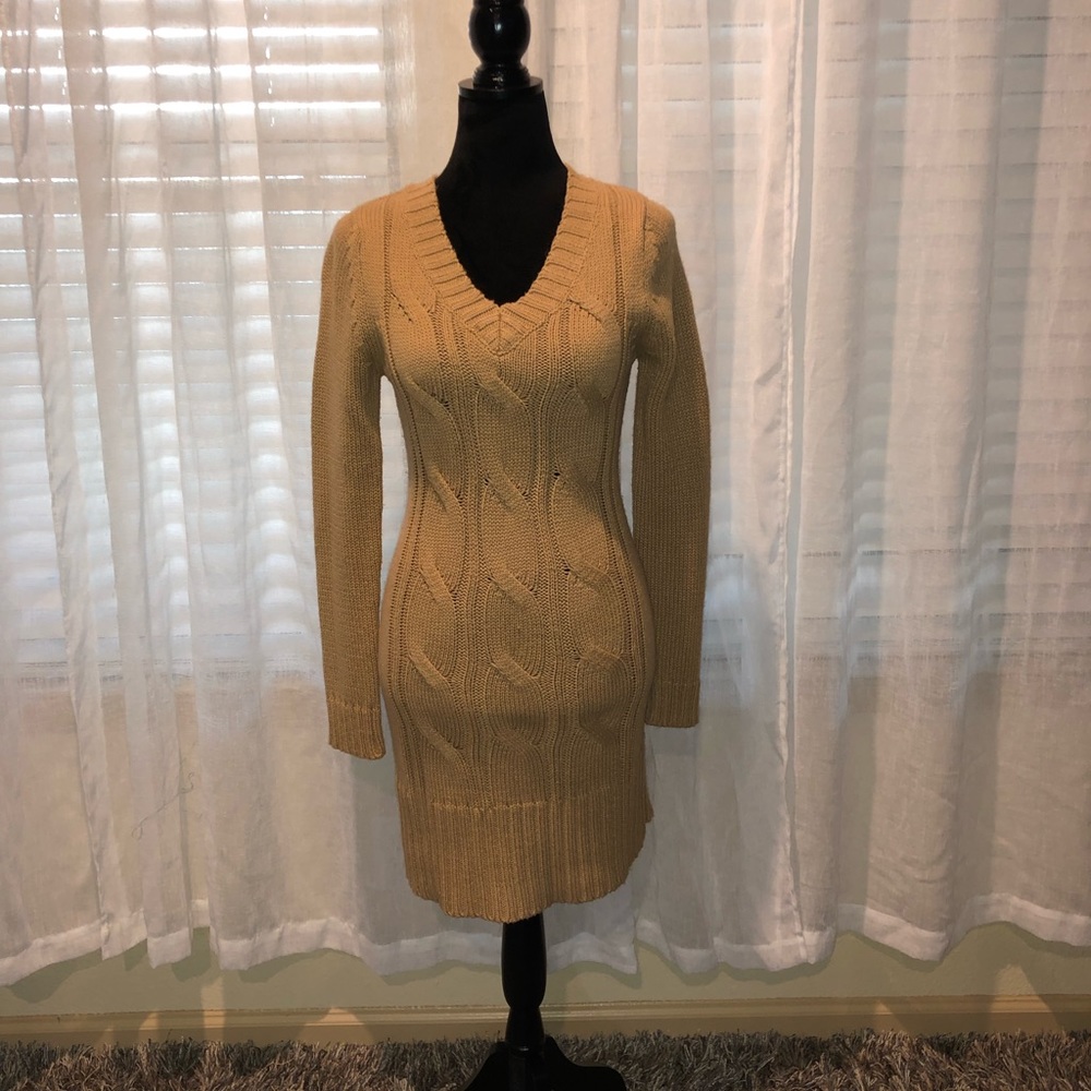 Camel colored Body Central sweater dress